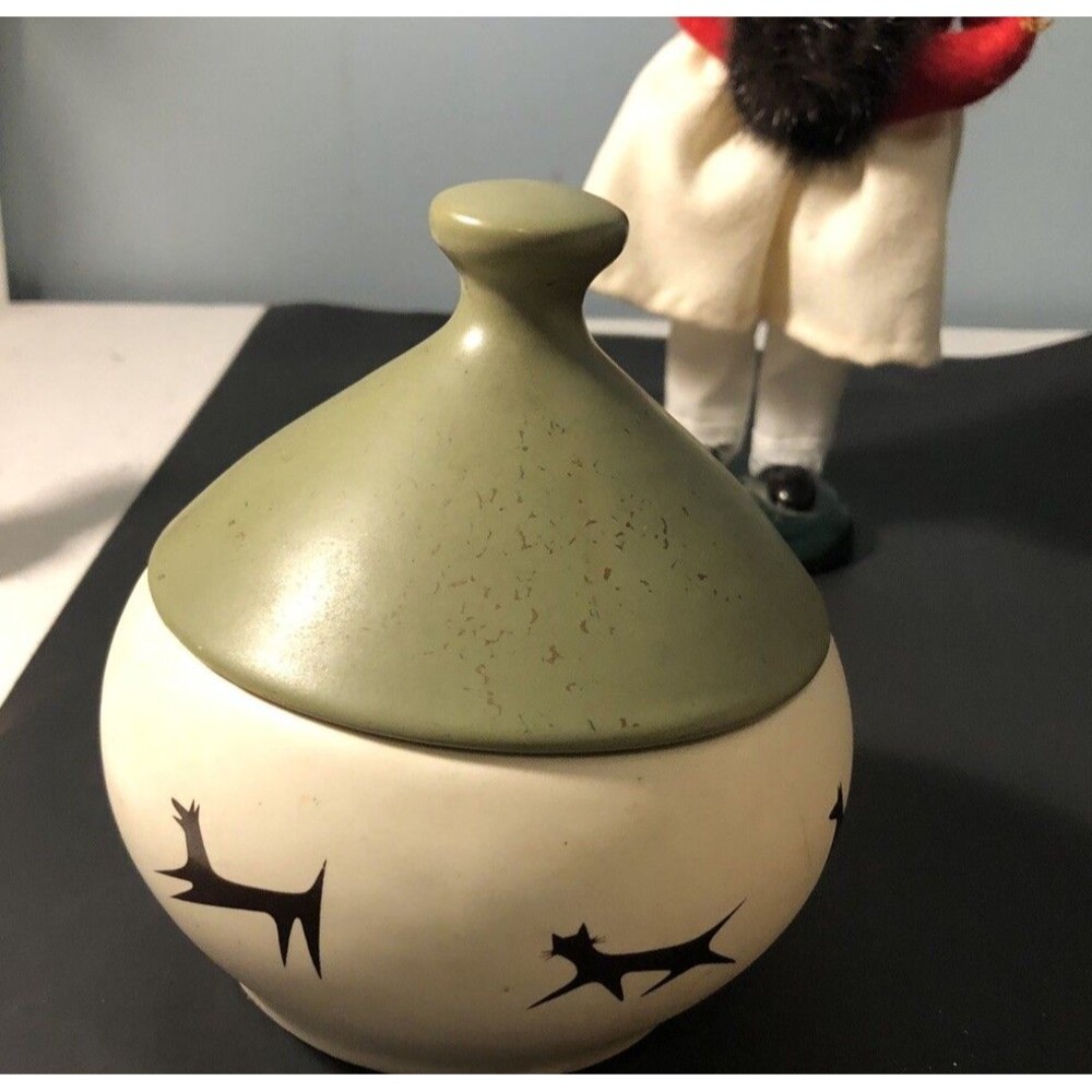 Mid Century McCoy Upton Dog Chase Cat Decor Bowl Bell 1960s - Picture 5 of 5
